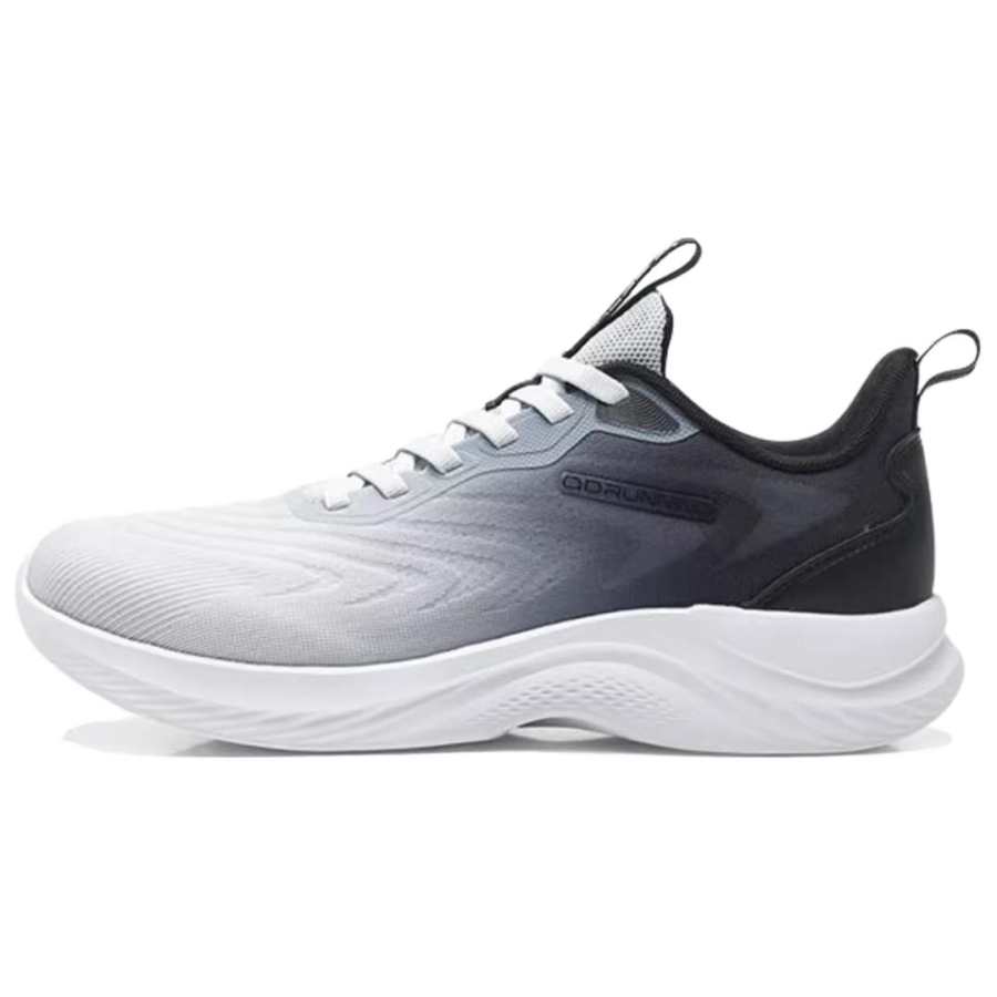 QIAODAN Slip Resistant Abrasion Resistant Low top Casual Running Shoes Men's Gray Black