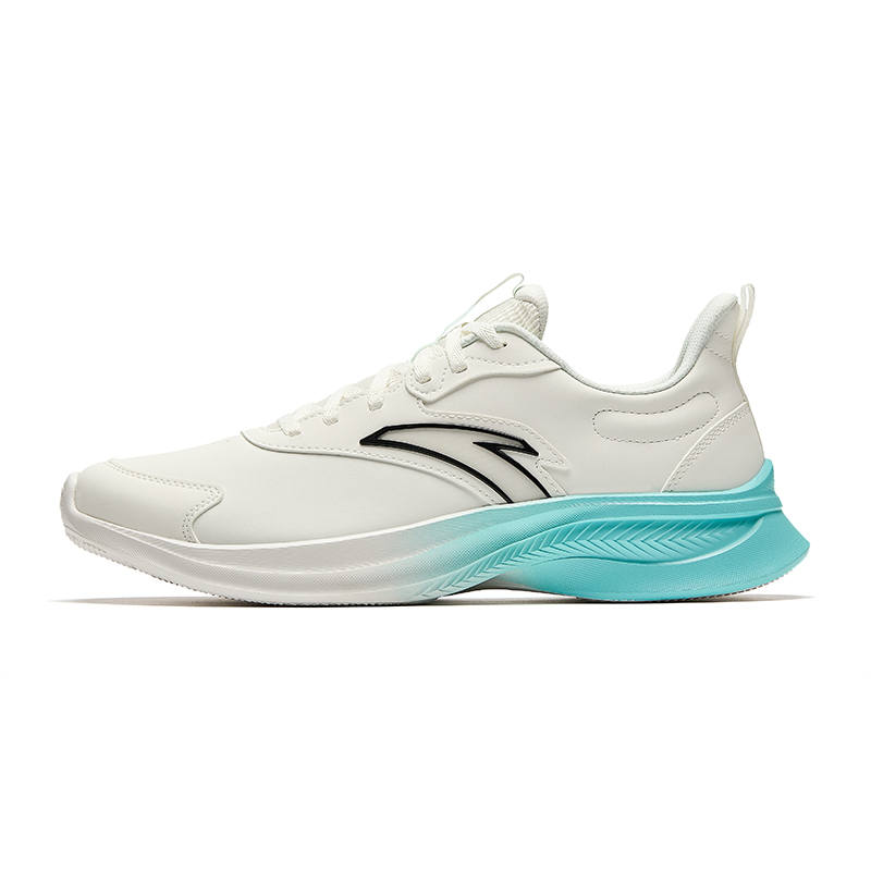 Anta Hydrogen Run Slip Resistant Abrasion Resistant Low top Sprint Running Shoes Men's White Blue