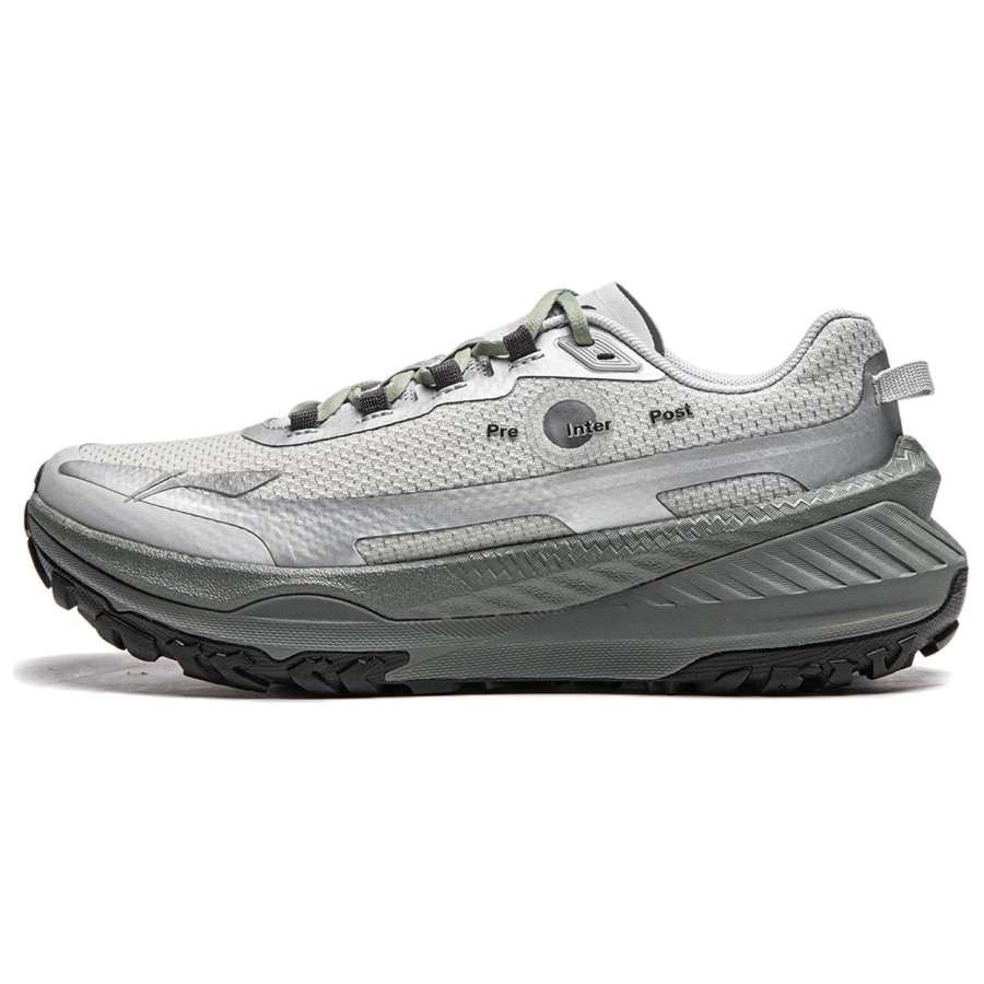 Li-Ning Li Ning Slip Resistant Abrasion Resistant Support Low top Running Shoes Women's Silver Gray