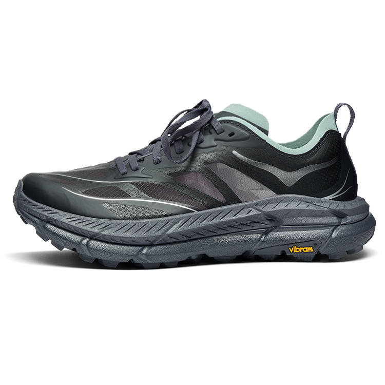 HOKA ONE ONE Mafate Speed 4 Nylon Casual Running Shoes Unisex Black Gray