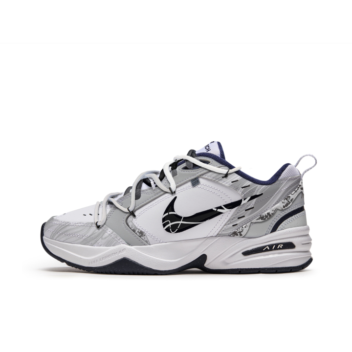 Nike Nike Air Monarch 4 Abrasion Resistant Abrasion Resistant Low top Chunky Sneakers Unisex Gray White