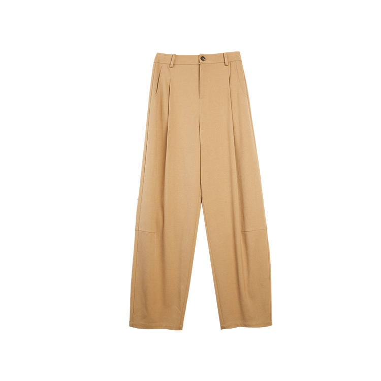 ELLE Casual Pants Women's Light Brown Moderate Straight Fit Pants