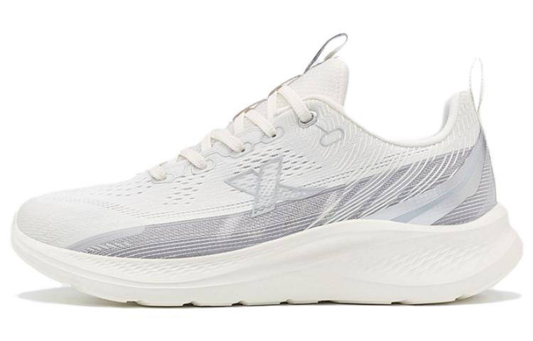 XTEP Soft And Comfortable Cushioning Slip Resistant Abrasion Resistant Low top Running Shoes Men's White Gray