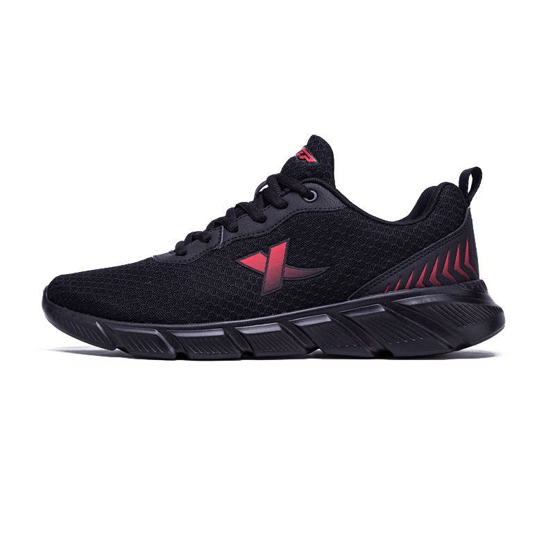 XTEP XTEP Versatile Cushioning Slip Resistant Low top Running Shoes Men's Black Red