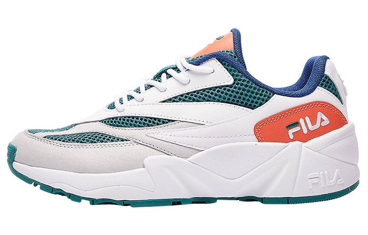 FILA FUSION Comfortable Textile, Synthetic Leather Low top Shoe Women's White Green