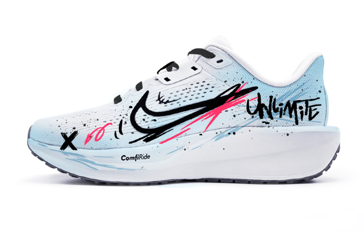 Nike Nike Quest 6 Mesh Cushioning Breathable Low top Running Shoes Unisex Light Blue