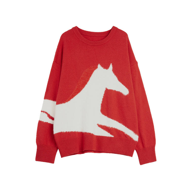 ELLE ELLE Sweaters Women's Red Crew Neck Moderate Other