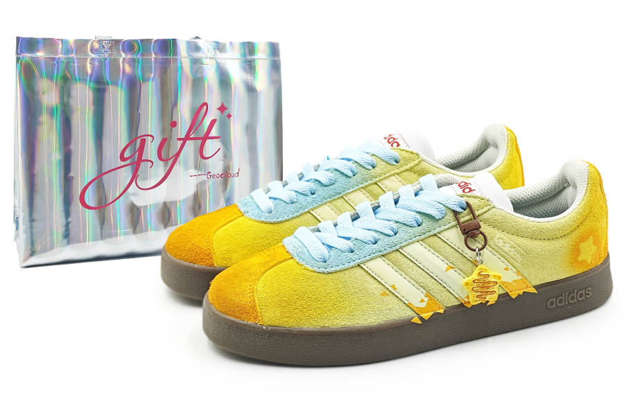 Adidas Adidas VL COURT 2.0 Cushioning, Wear Resistant Low top Skateboard Shoes Unisex Yellow
