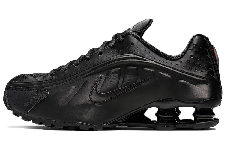 Nike Nike Shox R4 Cushioning Breathable Lightweight Low top Air Cushion Casual City Commuting Running Shoes Women's Black