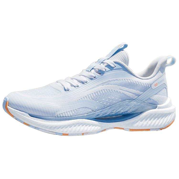 QIAODAN Breathable Rebound Breathable And Resilient Low top Running Shoes Men's White Blue