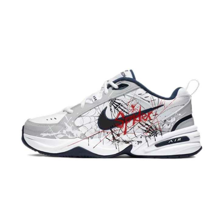 Nike Nike Air Monarch 4 Spider Ink Fantasy Abrasion Resistant Abrasion Resistant Low top Chunky Sneakers Unisex White