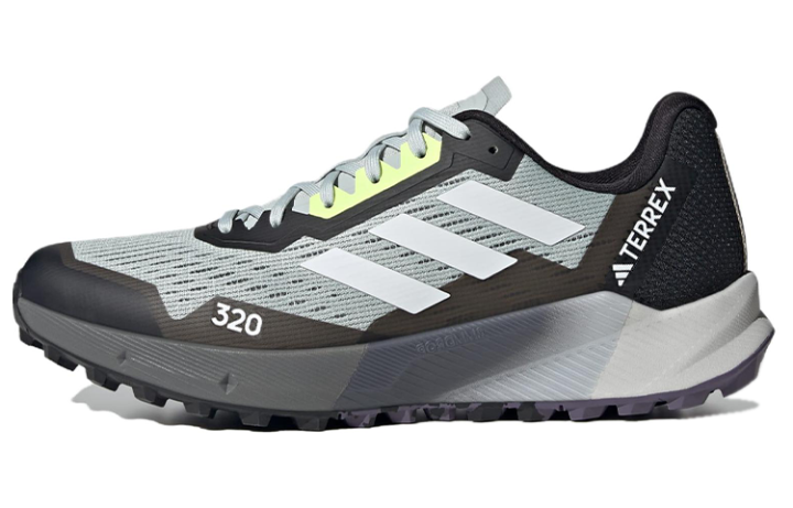 Adidas Adidas Terrex Agravic Flow 2.0 Comfortable Slip Resistant Low top Running Shoes Men's Gray Black
