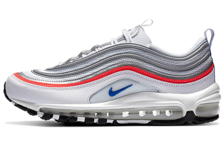 Nike Nike Air Max 97 Metallic Silver Flash Crimson Racer Blue Women's