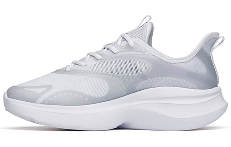 Anta Leaves 2.0 Versatile Cushioning Slip Resistant Abrasion Resistant Low top Running Shoes Women's Gray White Silver