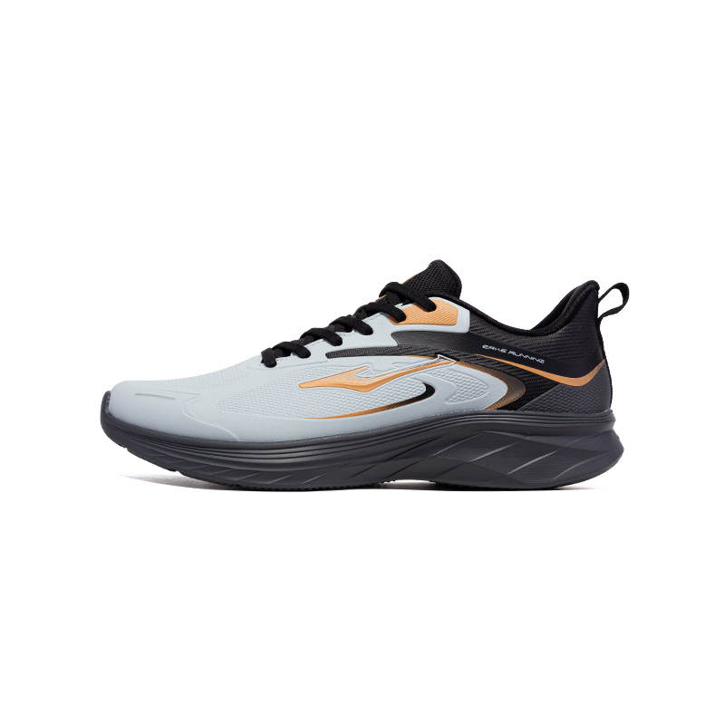 Erke Cushioning Abrasion Resistant Waterproof Low top Sprint Running Shoes Men's Gray Black