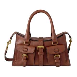 Mulberry Natural Vegetable Tanned Leather One Shoulder Handbag Mini Women's Umber