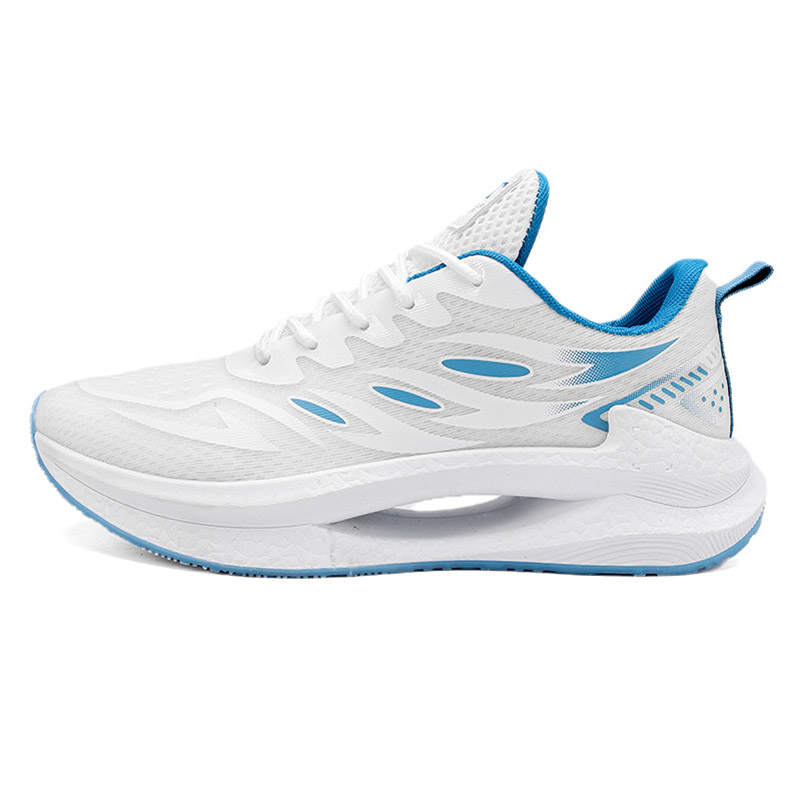 MEKY Slip Resistant Abrasion Resistant Slip Resistant Abrasion Resistant Low top Running Shoes Men's White Blue