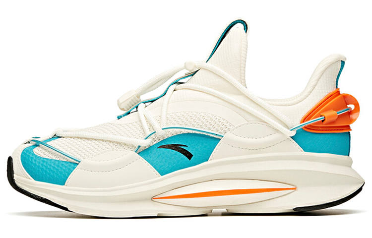 Anta Cushioning Slip Resistant Abrasion Resistant Low top Running Shoes Men's White Green