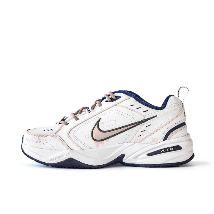 Nike Nike Air Monarch 4 Slip Resistant Abrasion Resistant Low top Chunky Sneakers Unisex White Pink
