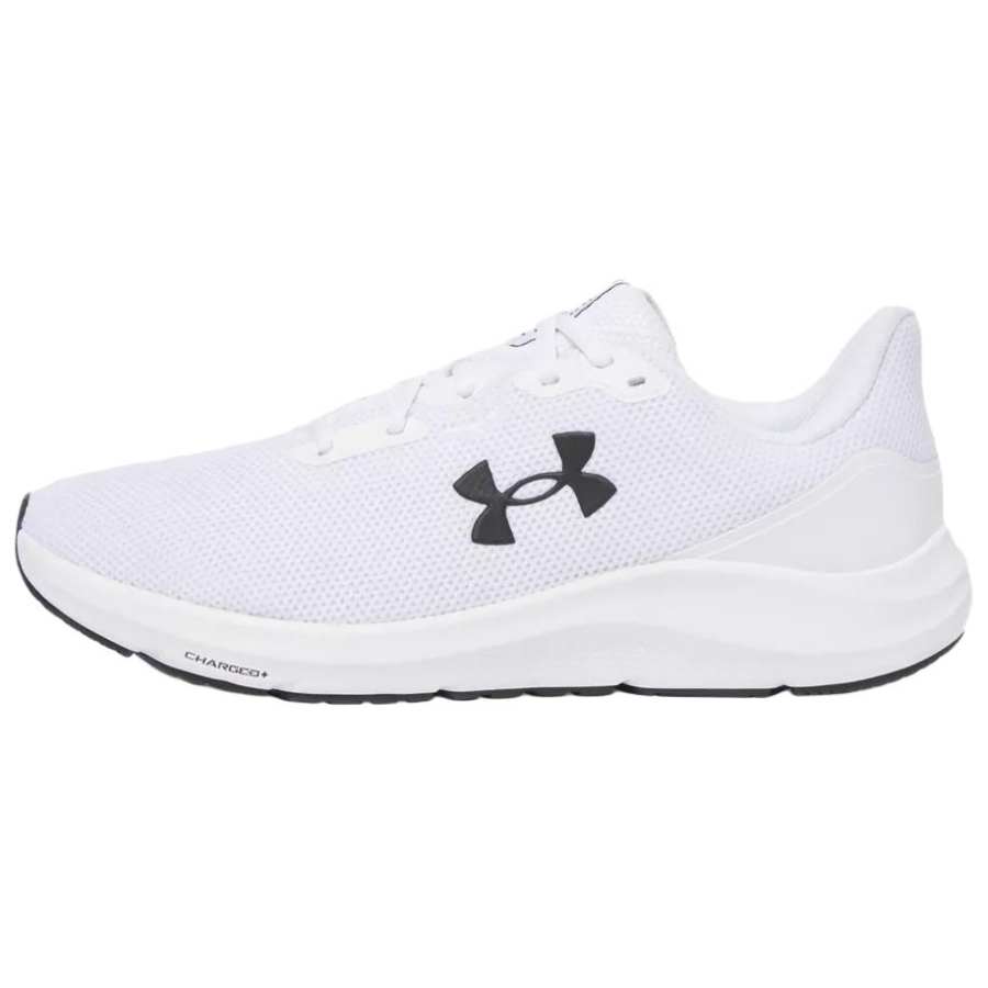 Under Armour Charged Pursuit 4 Slip Resistant Abrasion Resistant Low top Casual Running Shoes Men's White