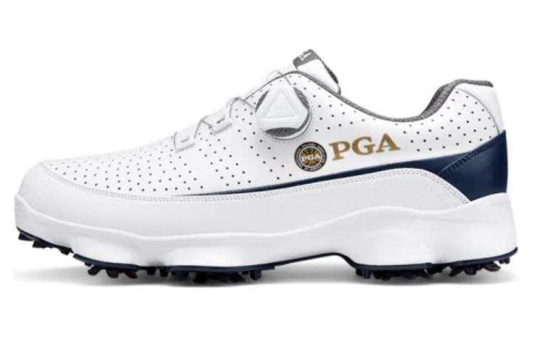 PGA Cushioning, Wear Resistant Low top Golf Shoes Men's White
