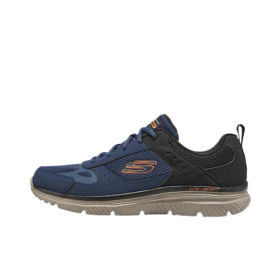 Skechers SPORT MENS Abrasion Resistant Low top Outdoor Shoes Men's Blue Orange