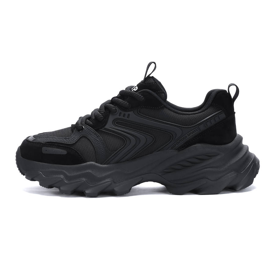 JEEP SPIRIT Black Myth Cushioning Abrasion Resistant Lightweight Low top Chunky Sneakers Men's Graphite Black