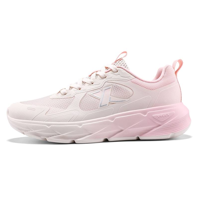 XTEP Breathable Rebound Breathable And Resilient Low top Casual Running Shoes Women's White Pink