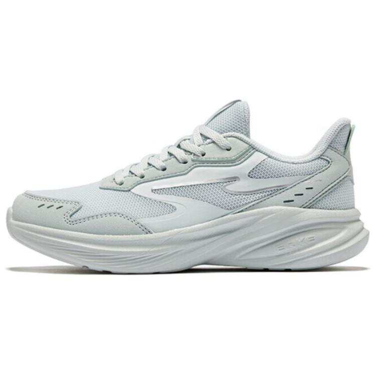 Erke Hunt Slip Resistant Lightweight Rebound Low top Running Shoes Women's Light Gray Green