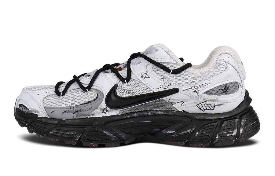 Nike Nike V5 RNR Mesh Cushioning Abrasion Resistant Breathable Low top Running Shoes Unisex Silver White