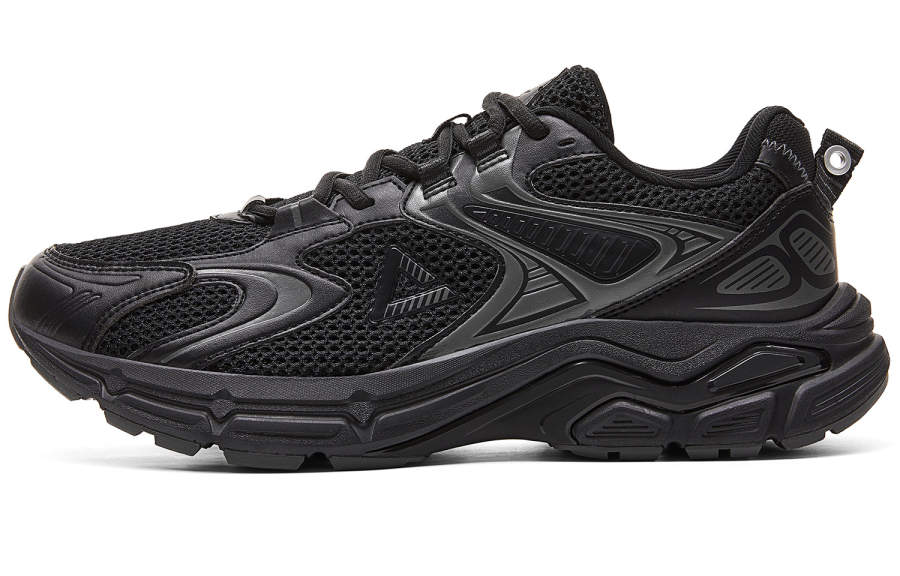 PEAK Cushioning Rebound Height Increasing Abrasion Resistant Low top Running Shoes Men's Black Magnet Gray