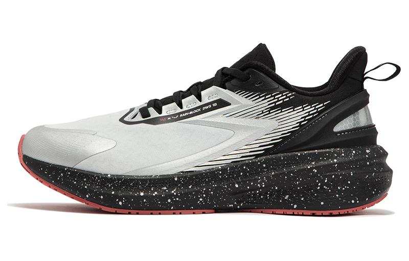 361° Rain Screen Cushioning Lightweight Low top Training Long Distance Running Sprint Running Shoes Men's White Black