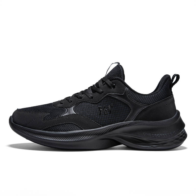 361° Cushioning Breathable Lightweight Low top Casual Running Shoes Men's Obsidian Black