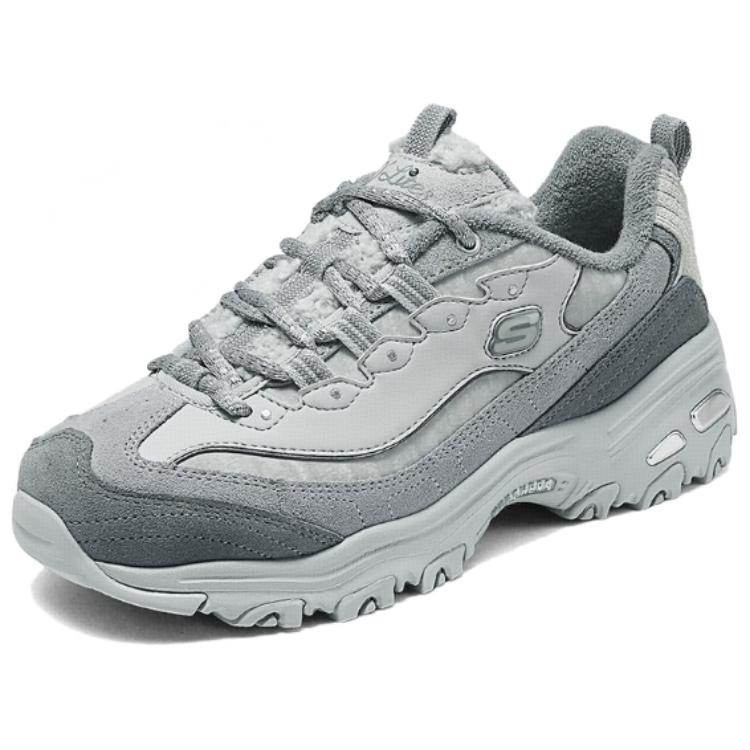 Skechers D'Lites 1.0 Abrasion Resistant Low top Chunky Sneakers Women's Blue Gray