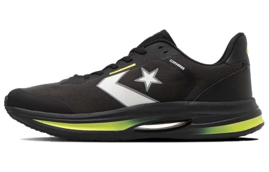 Converse Abrasion Resistant Abrasion Resistant Low top Running Shoes Unisex Black Green Japan Version