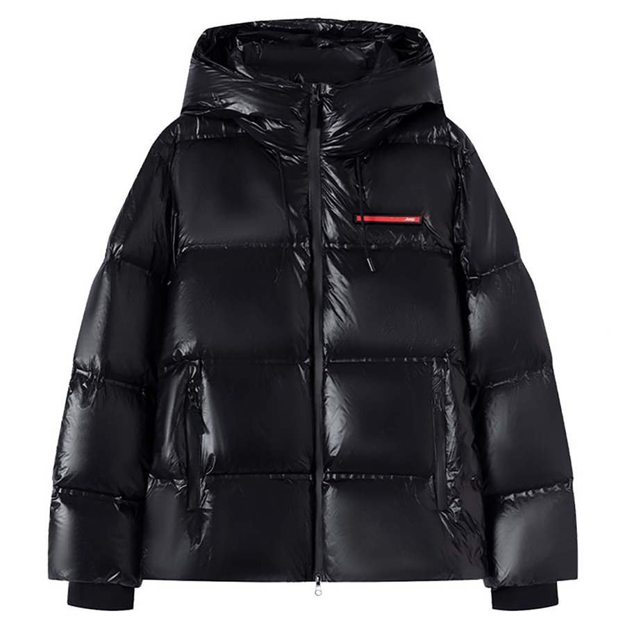 Jeep Down Jackets Unisex Black Hooded Fleece Lined Other