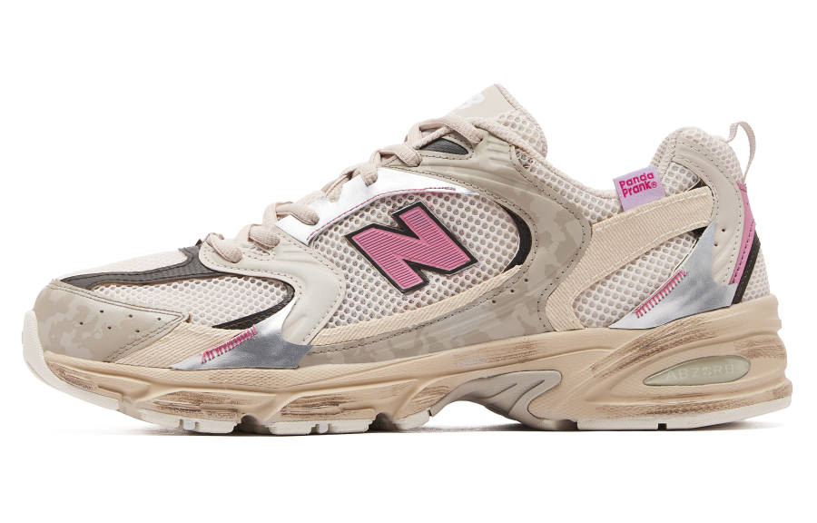 New Balance New Balance NB 530 Slip Resistant Abrasion Resistant Low top Running Shoes Unisex Gray Brown Pink