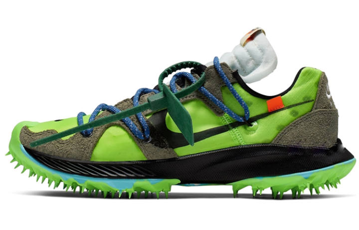 Nike Nike x OFF WHITE Air Zoom Terra Kiger 5 Breathable Low top Trail Running Shoes Women's Gray Green