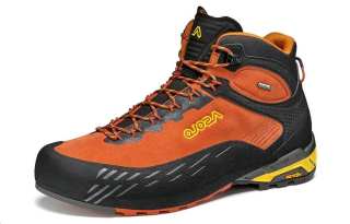 MONTBELL Leather Comfortable Slip Resistant Abrasion Resistant High top Outdoor Shoes Men's Black Orange