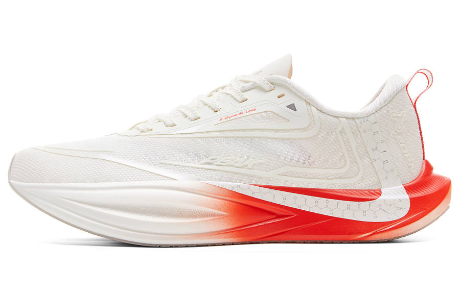 PEAK Double Breath 2.0 Cushioning Breathable Anti Rollover Low top Running Shoes Men's Ivory Orange
