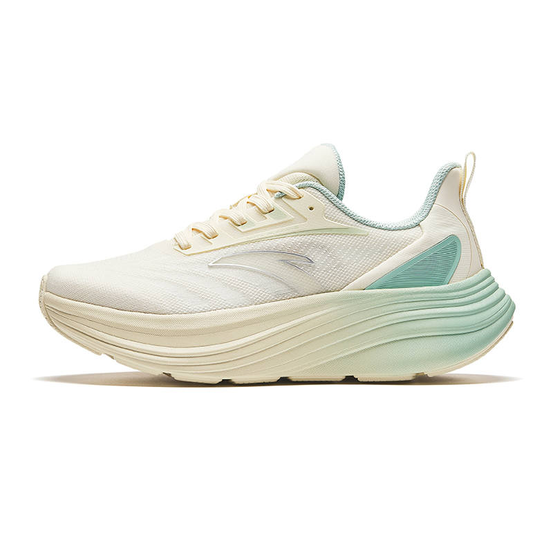 Anta Height Increasing Breathable Low top Running Shoes Women's White Cyan