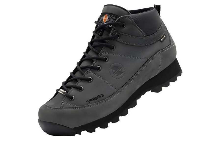 CRISPI Slip Resistant, Abrasion Resistant, Lightweight Mid top Outdoor Shoes Unisex Black Gray