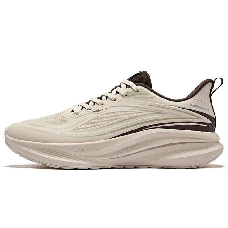 Erke Cushioning Rebound Slip Resistant Low top City Commuting Running Shoes Men's Warm Linen Dark Sandalwood