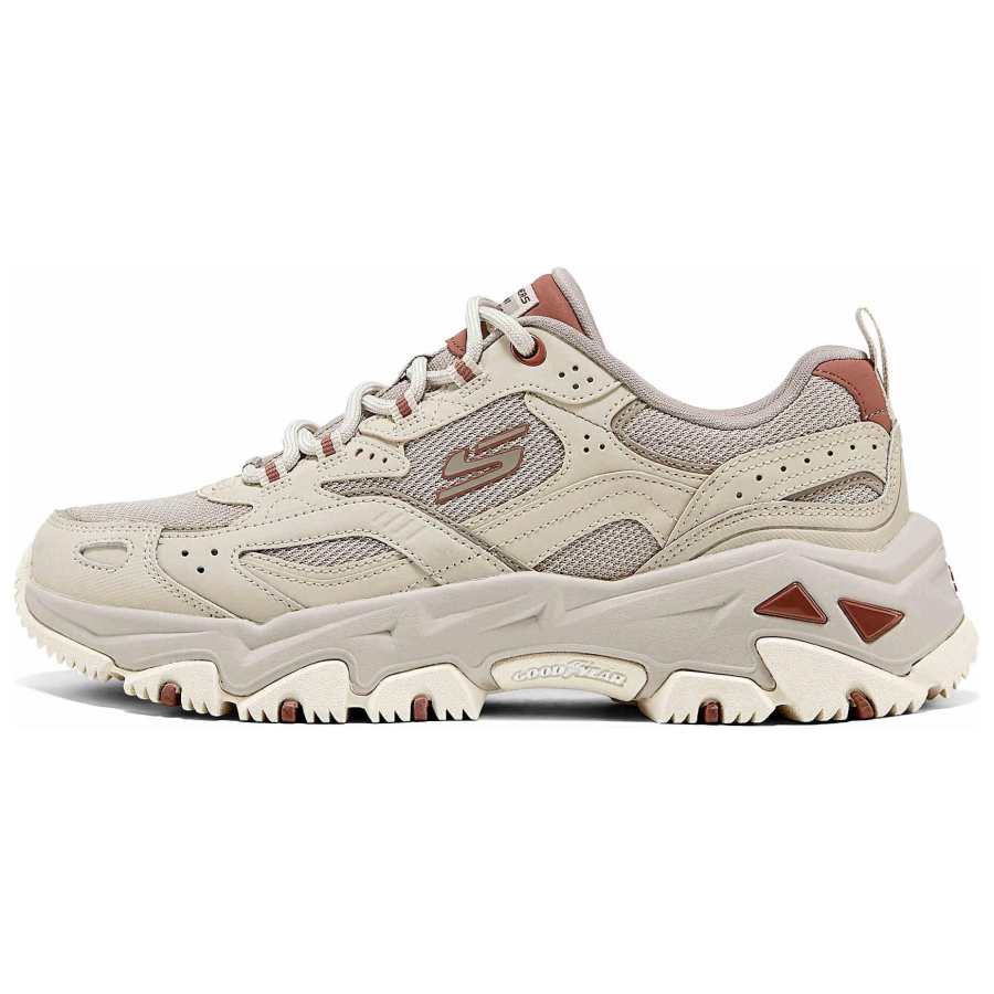 Skechers D'LITES Hiker Abrasion Resistant Low top Chunky Sneakers Women's Taupe