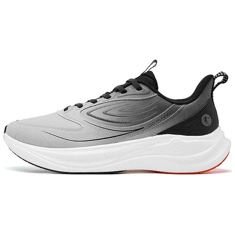QIAODAN Abrasion Resistant Lightweight Wear resistant And Lightweight Low top Casual Running Shoes Men's Gray Black