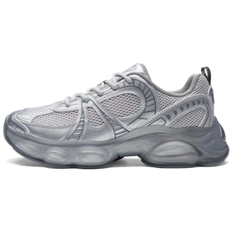 Kappa SERIES Abrasion Resistant Rebound Low top Running Shoes Unisex Silver
