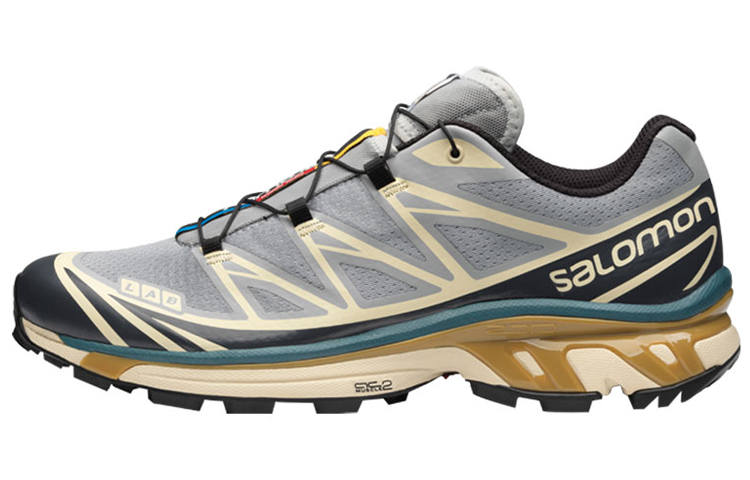 SALOMON XT 6 Slip Resistant, Abrasion Resistant, Breathable Running Shoes Unisex Sandfield Gray