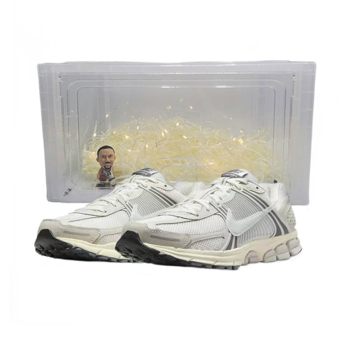 Nike Nike Zoom Vomero 5 Breathable Low top Zoom Air Technology Running Shoes Unisex Gray Black