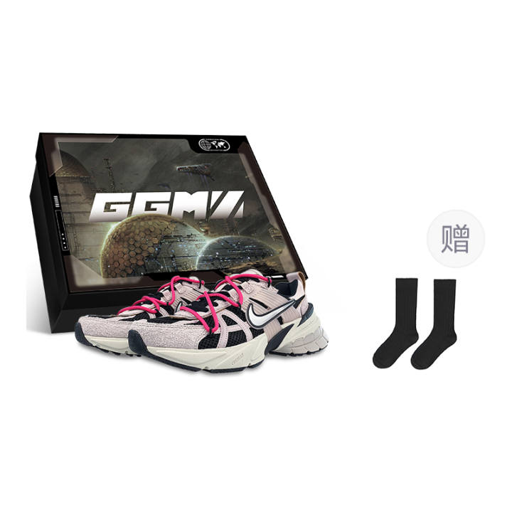 Nike Nike V2K Run Abrasion Resistant, Breathable, Lightweight Low top Running Shoes Unisex Black Pink