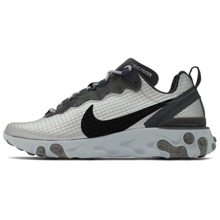 Nike Nike React Element 55 Grey Black Quilted